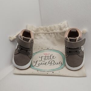 Little Love Bug® William Hightop Gray and Pink Size 2